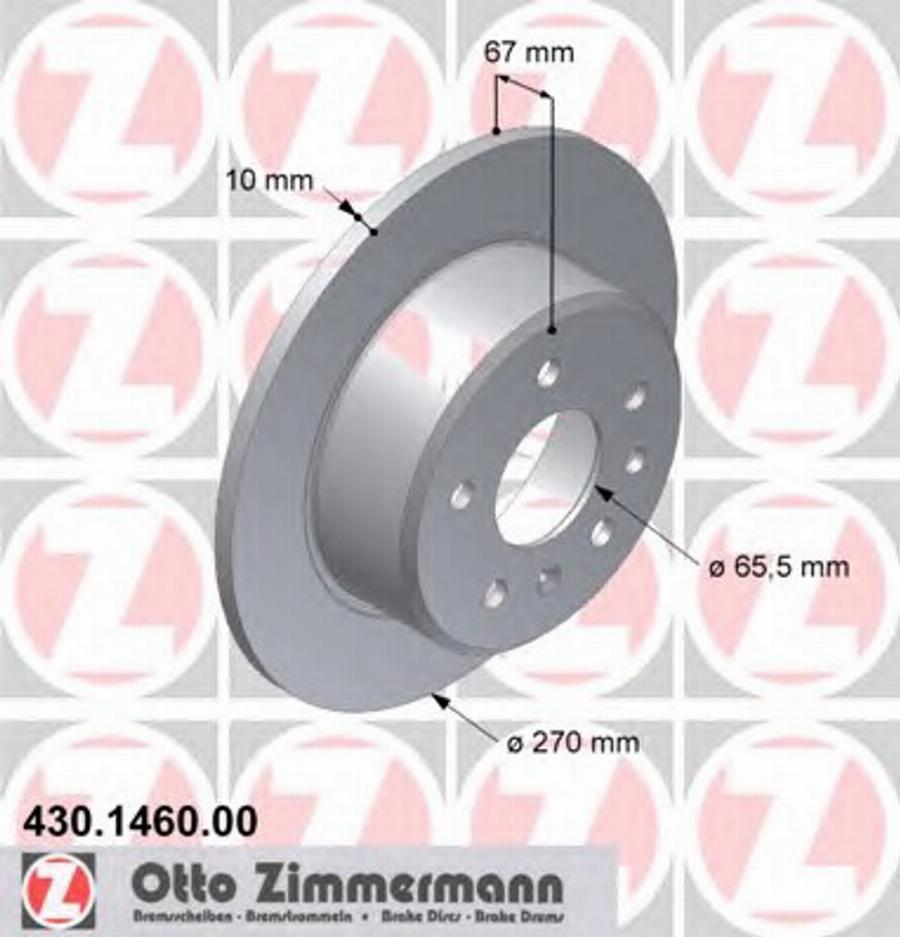 Zimmermann 430 1460 00 - Brake Disc autospares.lv