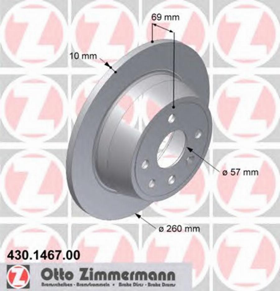 Zimmermann 430.1467.00 - Brake Disc autospares.lv