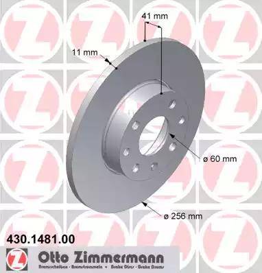 Zimmermann 430.1481.00 - Brake Disc autospares.lv