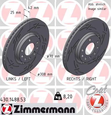 Zimmermann 430.1488.53 - Brake Disc autospares.lv