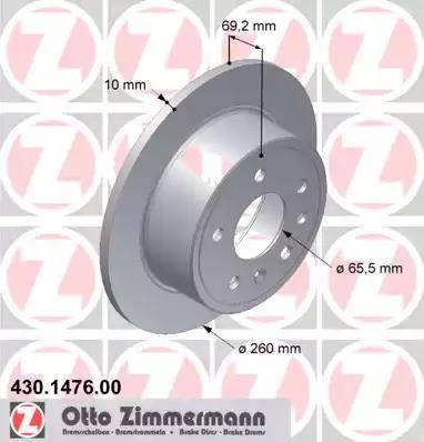 Zimmermann 430.1476.00 - Brake Disc autospares.lv