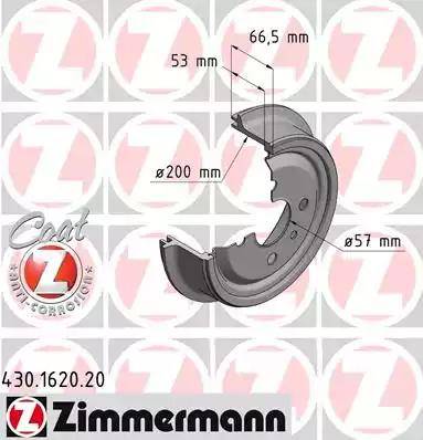 Zimmermann 430.1620.20 - Brake Drum autospares.lv