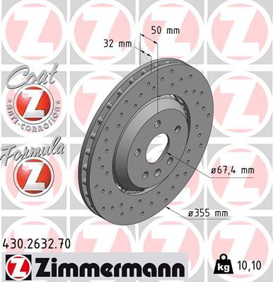 Zimmermann 430.2632.70 - Brake Disc autospares.lv