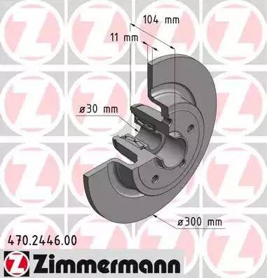 Zimmermann 470.2446.00 - Brake Disc autospares.lv