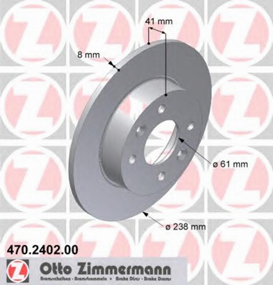 Zimmermann 470 2402 00 - Brake Disc autospares.lv