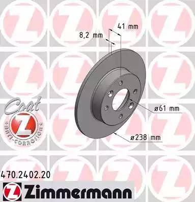 Zimmermann 470.2402.20 - Brake Disc autospares.lv