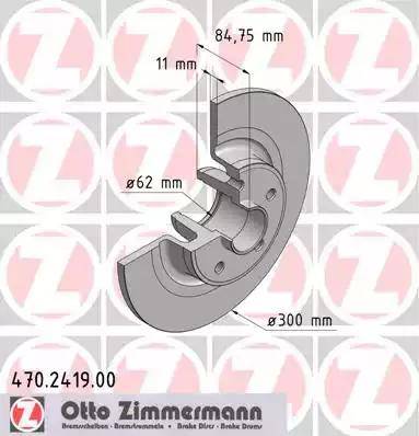 Zimmermann 470.2419.00 - Brake Disc autospares.lv