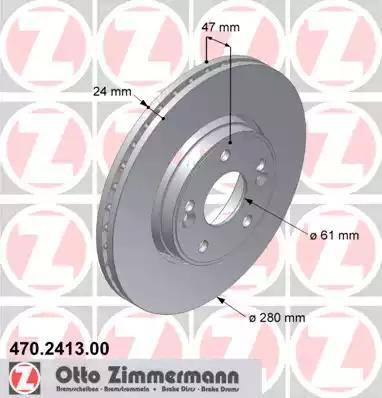 Zimmermann 470.2413.00 - Brake Disc autospares.lv