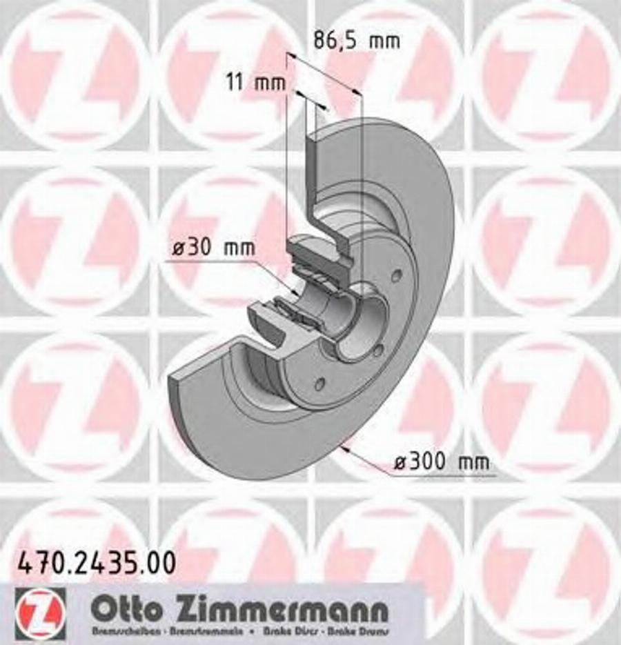 Zimmermann 470243500 - Brake Disc autospares.lv