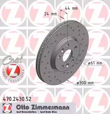 Zimmermann 470.2430.52 - Brake Disc autospares.lv