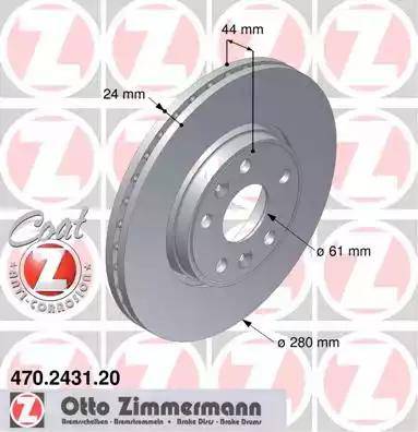 Zimmermann 470.2431.20 - Brake Disc autospares.lv