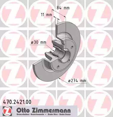 Zimmermann 470.2421.00 - Brake Disc autospares.lv