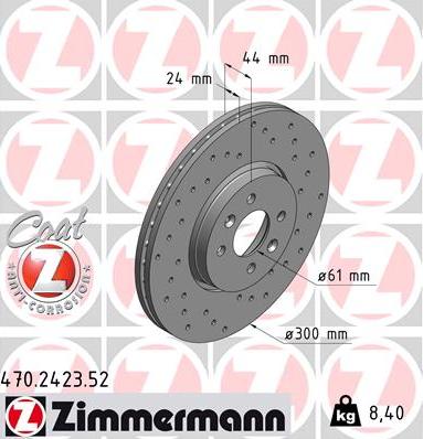 Zimmermann 470.2423.52 - Brake Disc autospares.lv