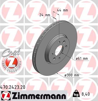 Zimmermann 470.2423.20 - Brake Disc autospares.lv