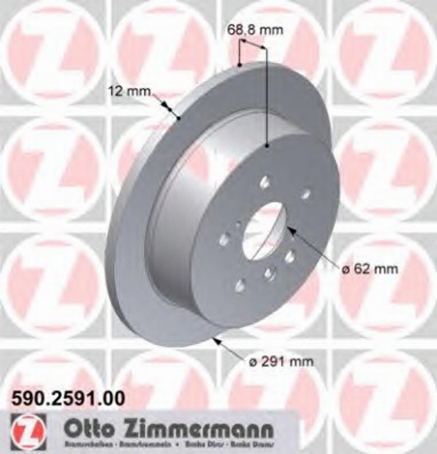 Zimmermann 590.2591.00 - Brake Disc autospares.lv