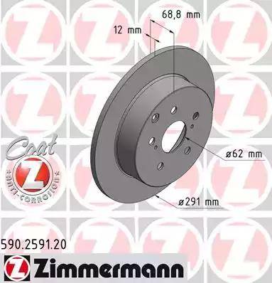 Zimmermann 590.2591.20 - Brake Disc autospares.lv