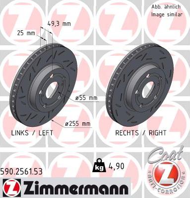 Zimmermann 590.2561.53 - Brake Disc autospares.lv