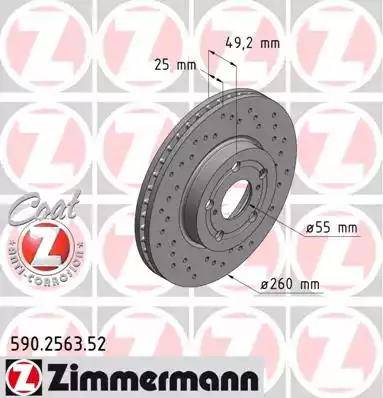 Zimmermann 590.2563.52 - Brake Disc autospares.lv