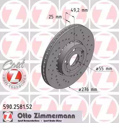Zimmermann 590.2581.52 - Brake Disc autospares.lv