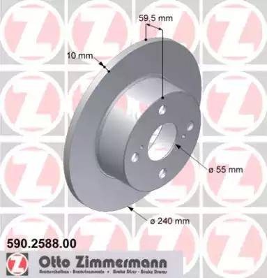 Zimmermann 590.2588.00 - Brake Disc autospares.lv