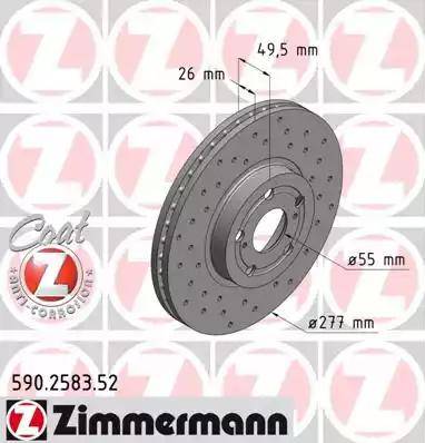 Zimmermann 590.2583.52 - Brake Disc autospares.lv