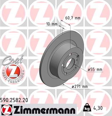 Zimmermann 590.2582.20 - Brake Disc autospares.lv