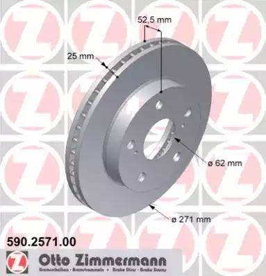 Zimmermann 590.2571.00 - Brake Disc autospares.lv