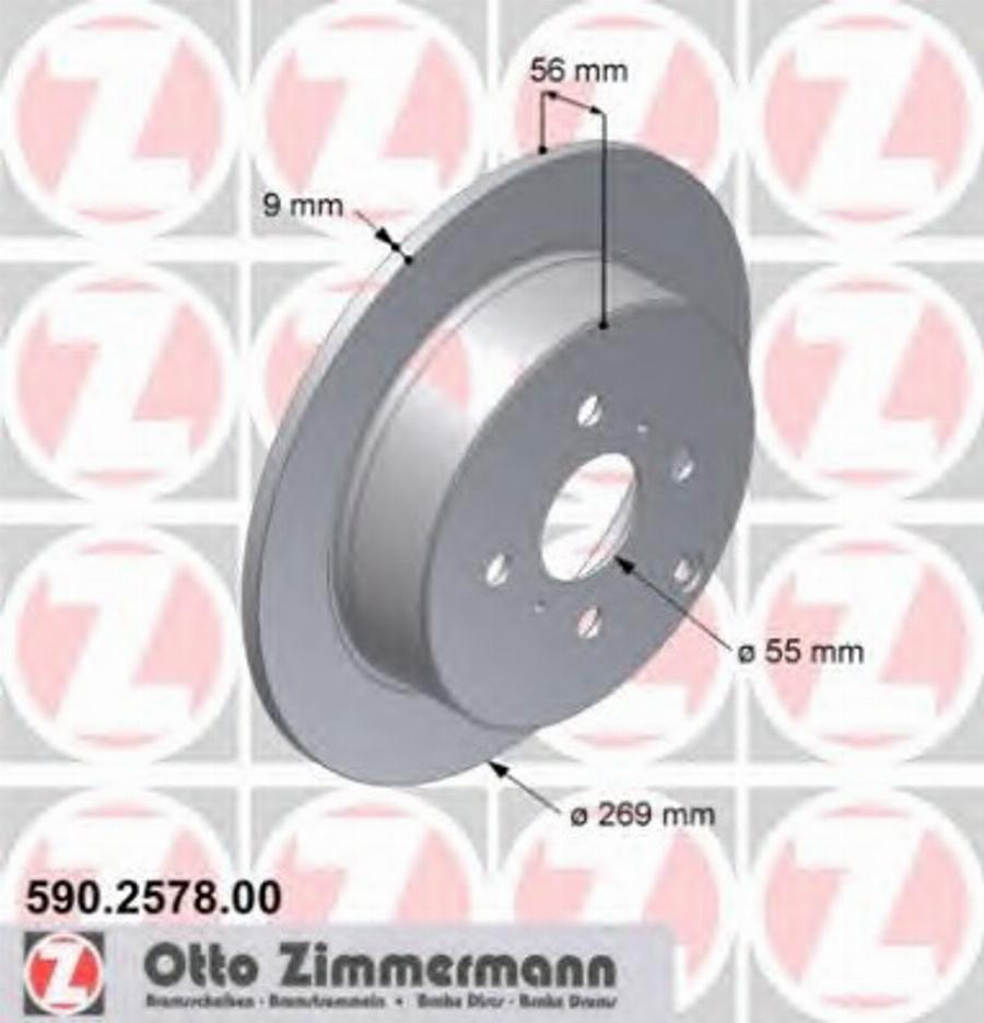 Zimmermann 590.2578.00 - Brake Disc autospares.lv