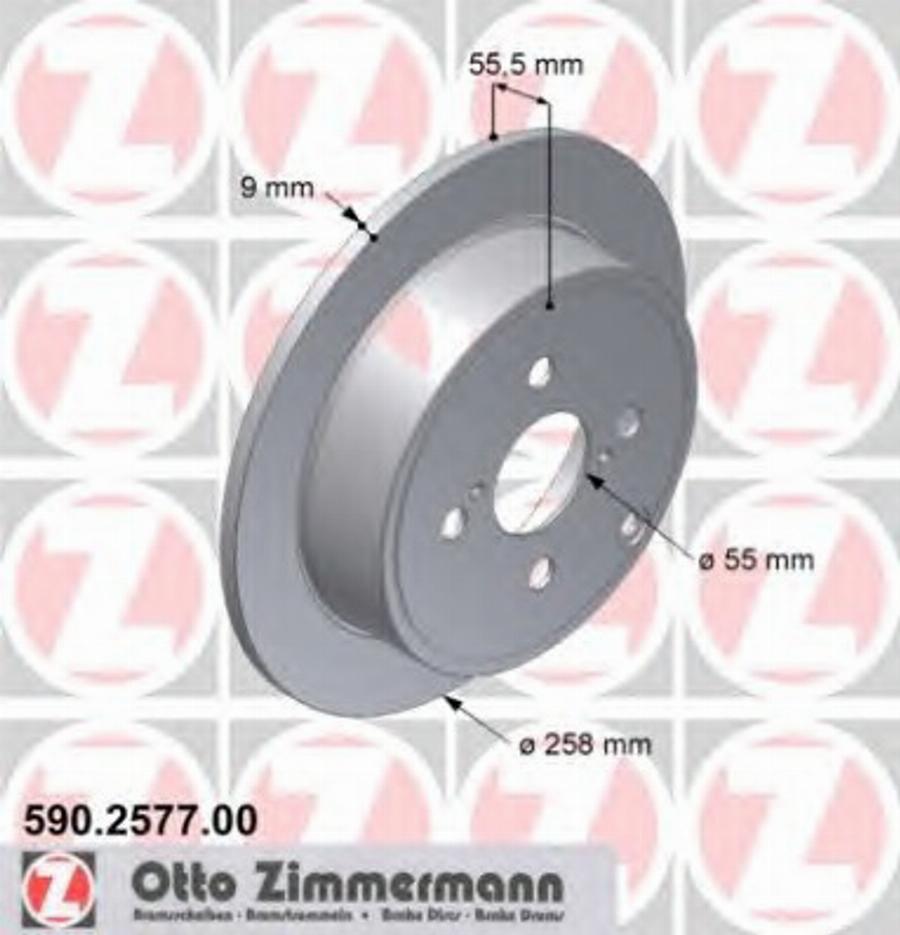 Zimmermann 590.2577.00 - Brake Disc autospares.lv