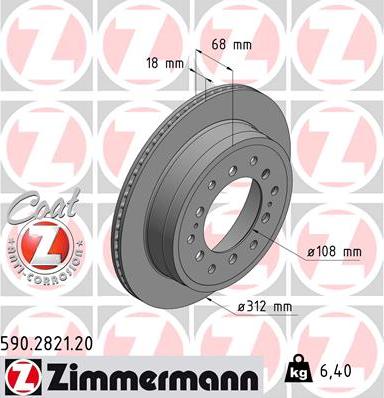 Zimmermann 590.2821.20 - Brake Disc autospares.lv