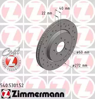 Zimmermann 540.5301.52 - Brake Disc autospares.lv