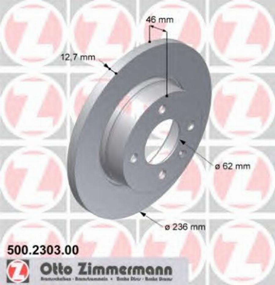 Zimmermann 500230300 - Brake Disc autospares.lv