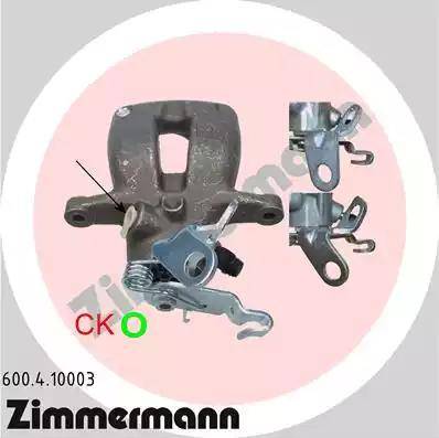 Zimmermann 600.4.10003 - Brake Caliper autospares.lv