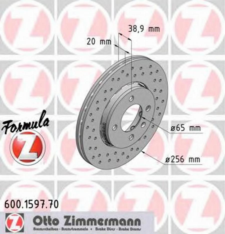 Zimmermann 600.1597.70 - Brake Disc autospares.lv