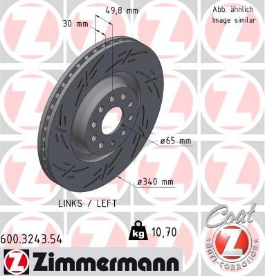 Zimmermann 600.3243.54 - Brake Disc autospares.lv