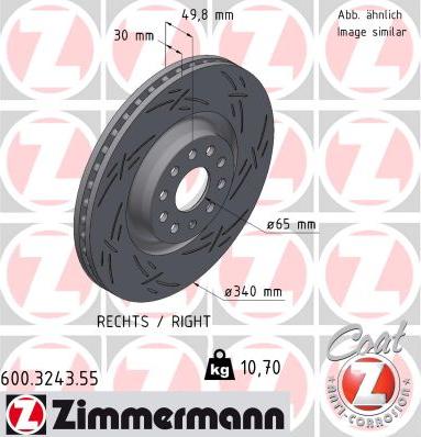 Zimmermann 600.3243.55 - Brake Disc autospares.lv