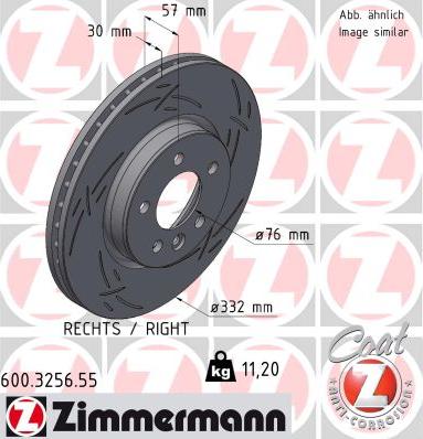 Zimmermann 600.3256.55 - Brake Disc autospares.lv