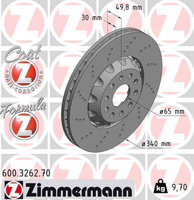 Zimmermann 600.3262.70 - Brake Disc autospares.lv