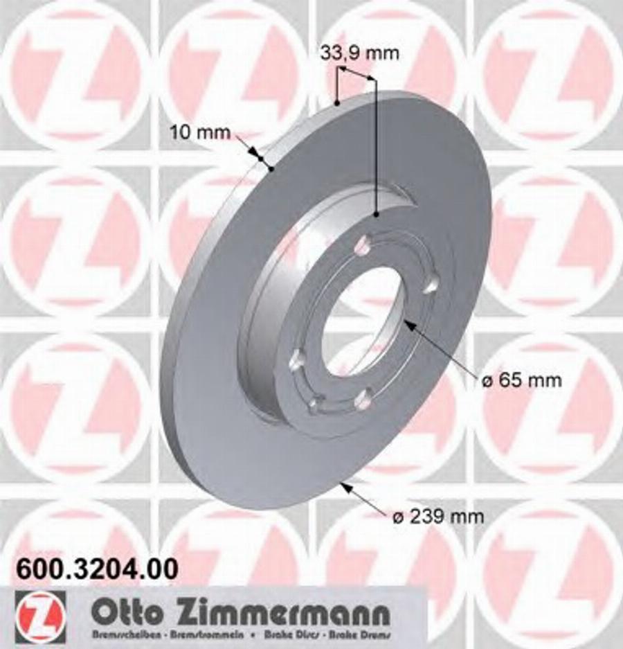 Zimmermann 600 3204 00 - Brake Disc autospares.lv