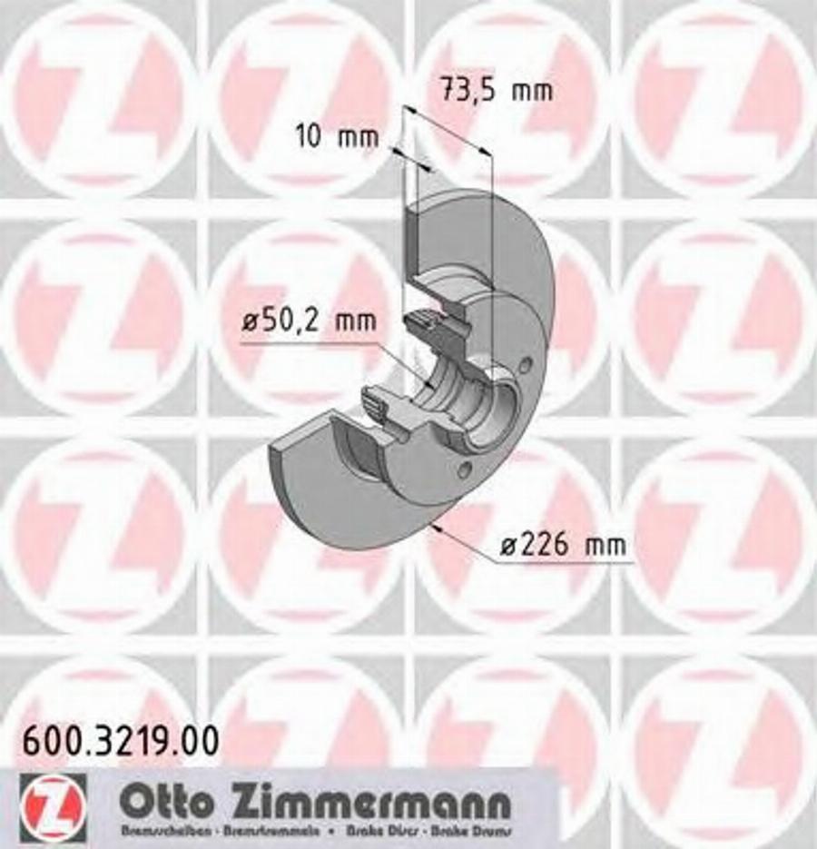 Zimmermann 600.3219.00 - Brake Disc autospares.lv