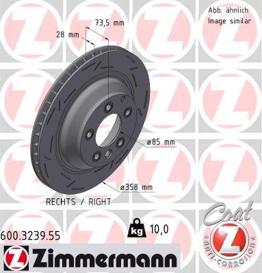 Zimmermann 600.3239.55 - Brake Disc autospares.lv