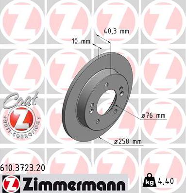 Zimmermann 610.3723.20 - Brake Disc autospares.lv