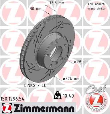 Zimmermann 150.1296.54 - Brake Disc autospares.lv