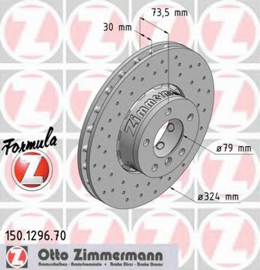 Zimmermann 150.1296.70 - Brake Disc autospares.lv