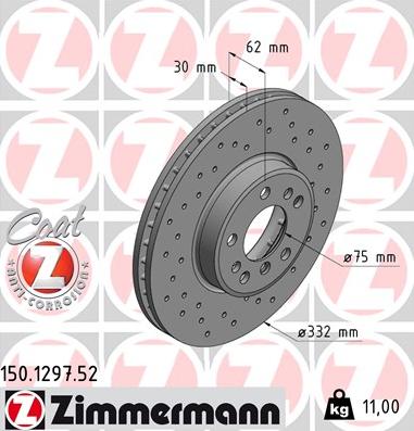 Zimmermann 150.1297.52 - Brake Disc autospares.lv