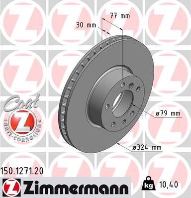 Zimmermann 150.1271.20 - Brake Disc autospares.lv