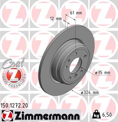 Zimmermann 150.1272.20 - Brake Disc autospares.lv