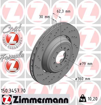 Zimmermann 150.3457.70 - Brake Disc autospares.lv