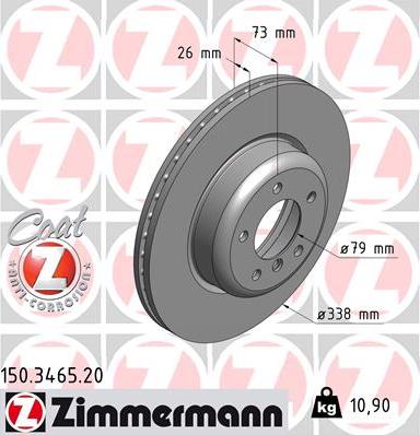 Zimmermann 150.3465.20 - Brake Disc autospares.lv