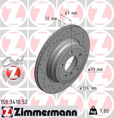 Zimmermann 150.3410.52 - Brake Disc autospares.lv